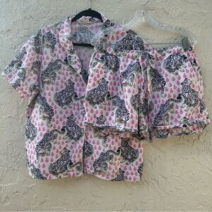 Printfresh Pink and Black Tiger Pajama Set